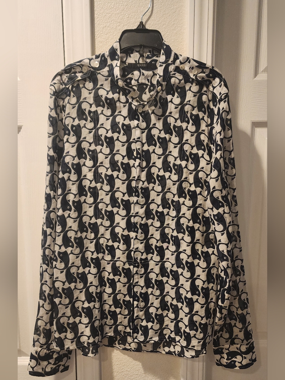 Gucci Blue & White Printed Shirt